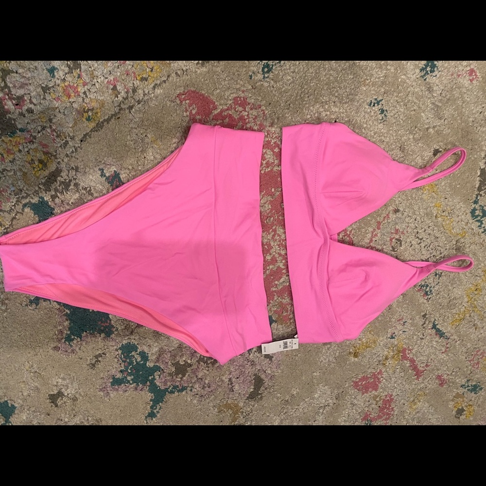 Aerie Hot Pink High Waisted Bikini